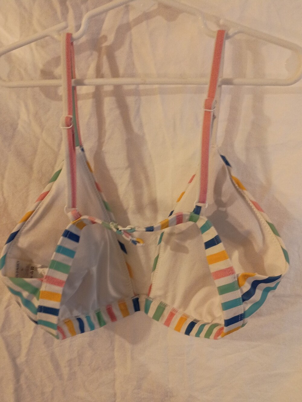 Old Navy Striped Bikini in Pink, Blue, Yellow, Green Small Bottom And Medium Top - Picture 3 of 7